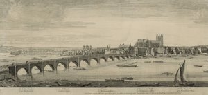 Westminster Bridge, London, taget fra Mr Scheves Sugar House, overfor York House af English School