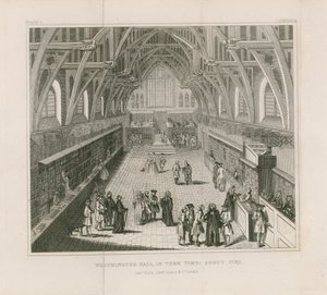 Westminster Hall i terminstid, omkring 1770 af English School