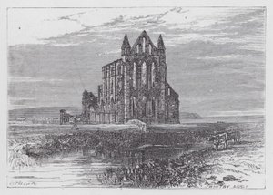 Whitby Abbey (gravering) af English School