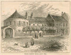 White Conduit House, Pentonville, London, omkring 1820 af English School