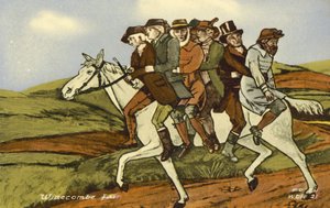 Widecombe Fair (farve litho) af English School