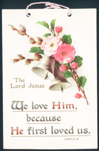 Vilde roser og klokker, julekort af English School