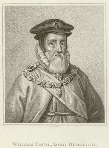 William Cecil, Lord Burleigh (gravering) af English School
