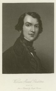 William Ewart Gladstone, Aetat 31 (gravering) af English School