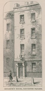 William Hogarths hus, Leicester Square af English School