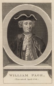 William Page, henrettet april 1758 af English School