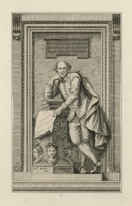 William Shakespeare monument af English School