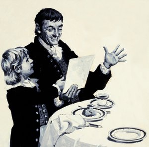 William Turner viser sin henrykte far en tegning af en løve af English School