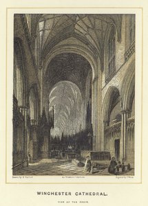 Winchester Cathedral, udsigt over koret af English School