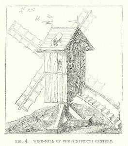Windmühle des sechzehnten Jahrhunderts