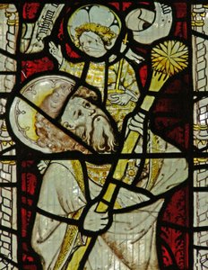 Window Ew forestillende St Christopher af English School
