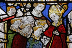 Window Ew, der afbilder de syv sakramenter: hellige ordener af English School