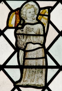 Fenster N3, das Engel mit Passionsinstrument - Nägel darstellt von English School