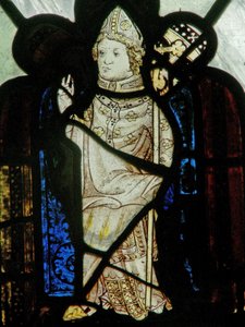 Vindue N4 forestiller en biskop af English School