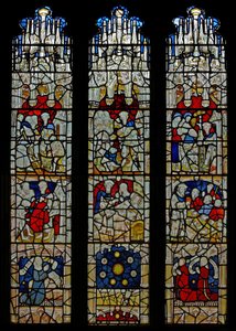 Vindue N4, der viser vinduet Works of Mercy af English School