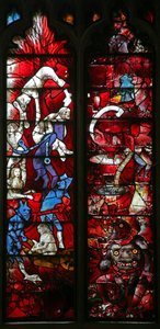 Window Ww, der viser detaljer om den sidste dom af English School