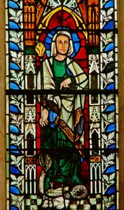 Vindue forestillende St. Margaret af English School