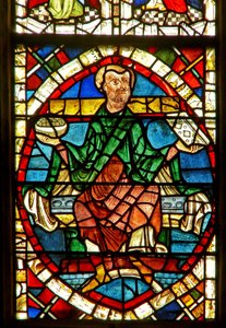 Vindue, der viser en genealogisk figur: Jeconais af English School