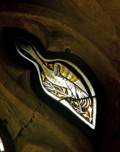 Fenster s7 mit einem Vogel - Reiher?