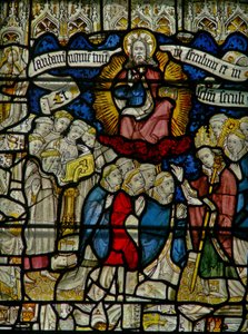 Vindue w25, der viser Te Deum: præsteskabet af English School