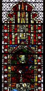 Vindue w32 forestillende St. Lawrence af English School