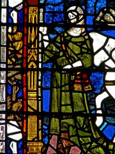 Vindue w40, der viser pilgrimsdonorer af English School