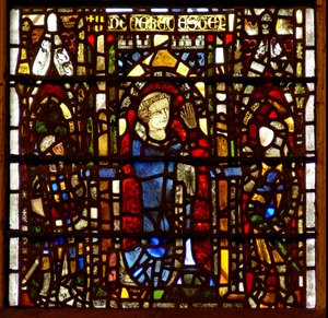 Vindue w42 forestillende Peter de Dene af English School