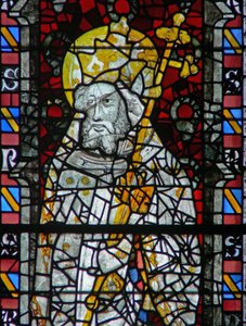 Vindue w4 forestillende Sankt Peter af English School