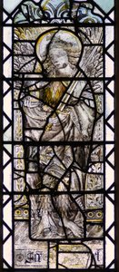 Vindue w8, der afbilder det englehierarki: Ærkeenglen Rafael af English School