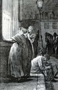 Kvinder og gindrikning, 1800-tallet af English School