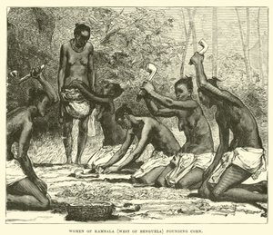 Women of Kambala (West of Benguela) pounding corn  af English School