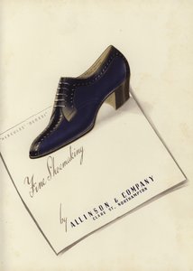 Werbung für Damenschuhe, 1930er