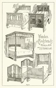 Wooden Bedsteads, af Heal and Son og J S Henry and Company af English School