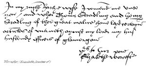 Worcester, (Elizabeth, grevinde af) af English School