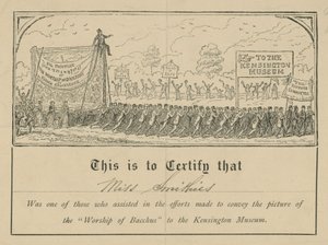 Tilbedelse af Bacchus-certifikatet af English School