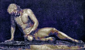 Wounded Gaul, illustration fra History of Rome af Victor Duruy, udgivet 1884 (digitalt forbedret billede) af English School