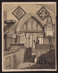 Wyrardisbury Church, Bucks (kobberstik) af English School