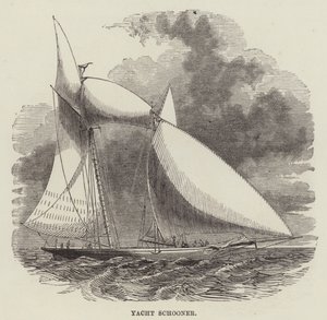 Yacht skonnert (gravering) af English School