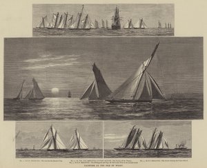 Yachting på Isle of Wight (gravering) af English School