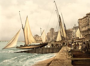 Yachts starter, Hastings (håndfarvet foto)