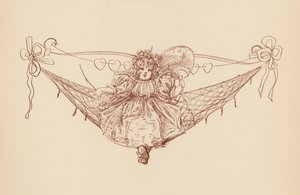 Ye Summer Girl (farve litho) af English School