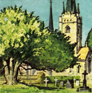 Taks i en kirkegård af English School