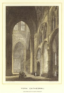 York Cathedral, udsigt fra syd til nord tværskib af English School