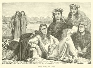 Unge kvinder fra Tahiti af English School