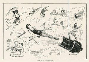 Zazel the Human Cannonball ved Royal Aquarium af English School