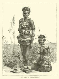 Zulu-piger i dansekjole af English School