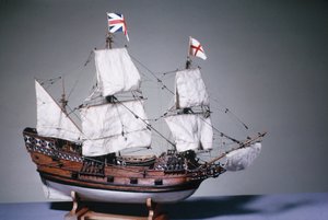 1:60 model af Mayflower fra 1620 (træ) (se også 3220)