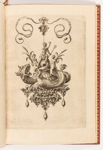 Print, plade 4, fra Bubbles Kunstig arketype del to (vedhæng, øreringe osv. Design af den dygtigste natur, del to) af Engraved by Adriaen Collaert