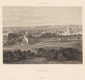 Jerusalem af Engraving by Friedrich Salathé