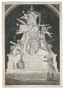 Pater Patriae, ca. 1800 (stik- og streggravering med ætsning på vævet papir) af Enoch G. Gridley